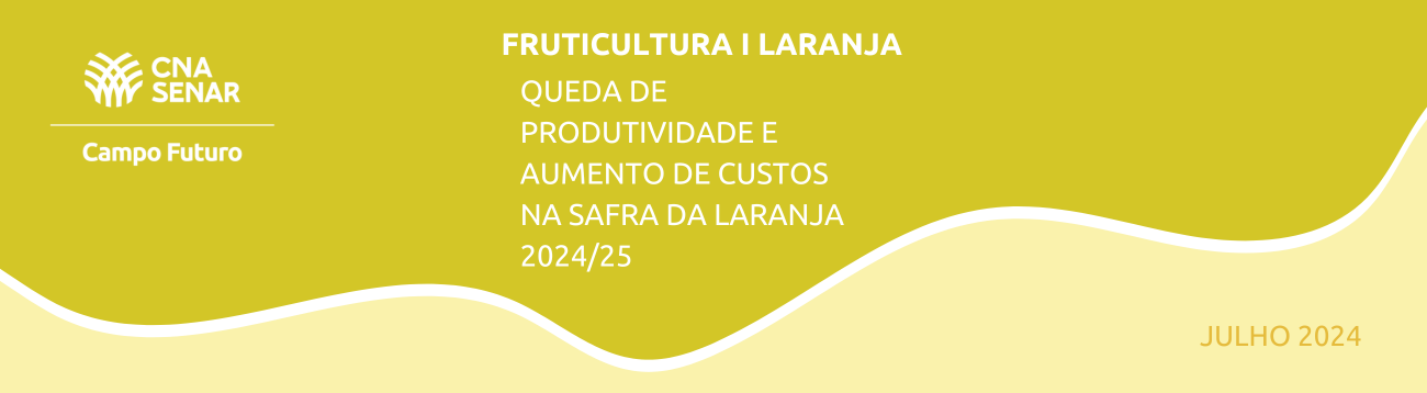Queda de produtividade e aumento de custos na safra da laranja 2024/25