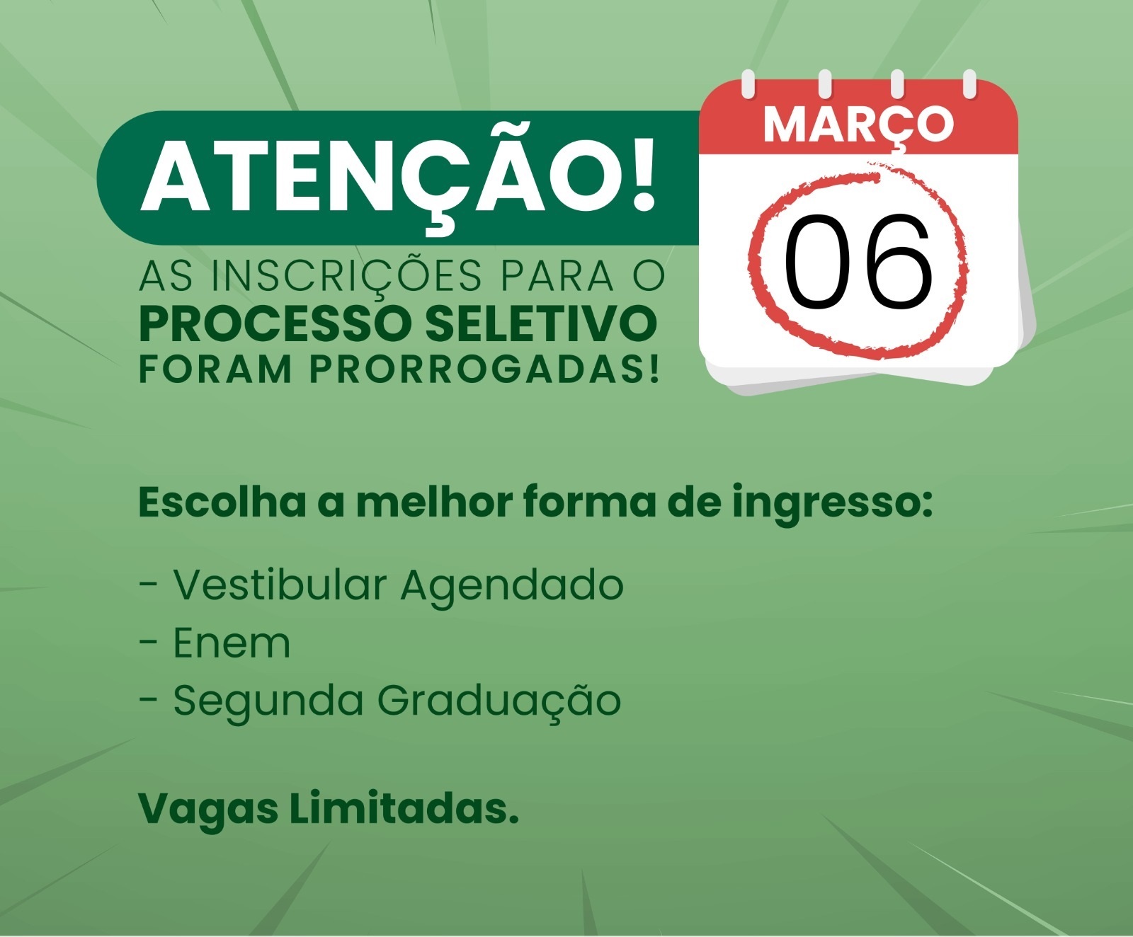 Faculdade CNA prorroga inscrições para o vestibular