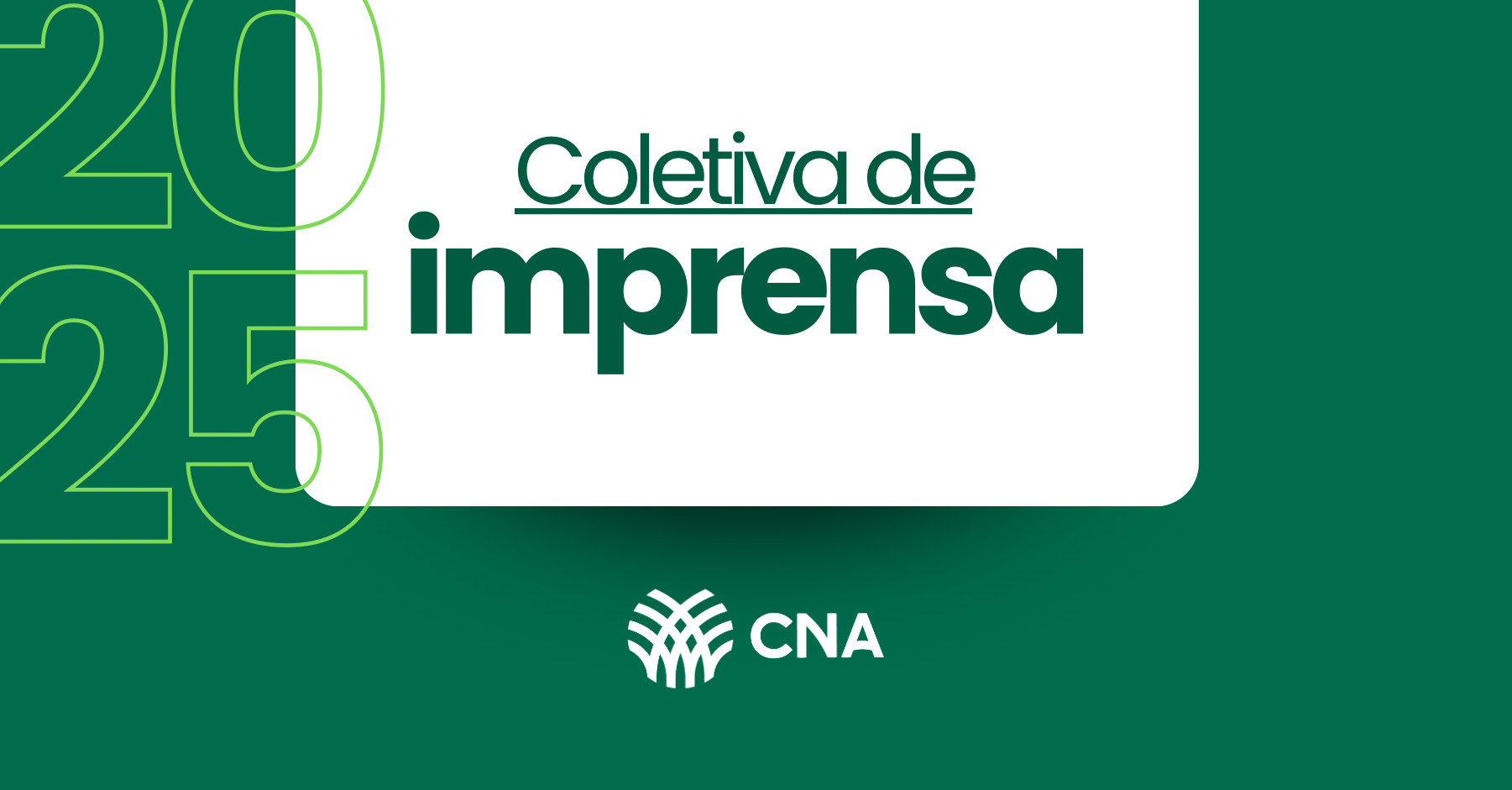 Aviso de pauta - coletiva de imprensa: CNA apresenta balanço de 25 e perspectivas do agro para 26