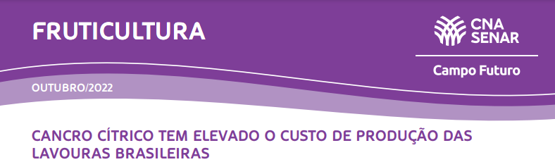 Fruticultura: Cancro Cítrico tem Elevado o Custo de Produção das Lavouras Brasileiras