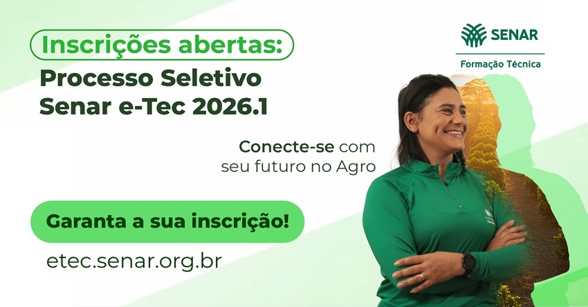 Senar abre inscrições para cursos técnicos