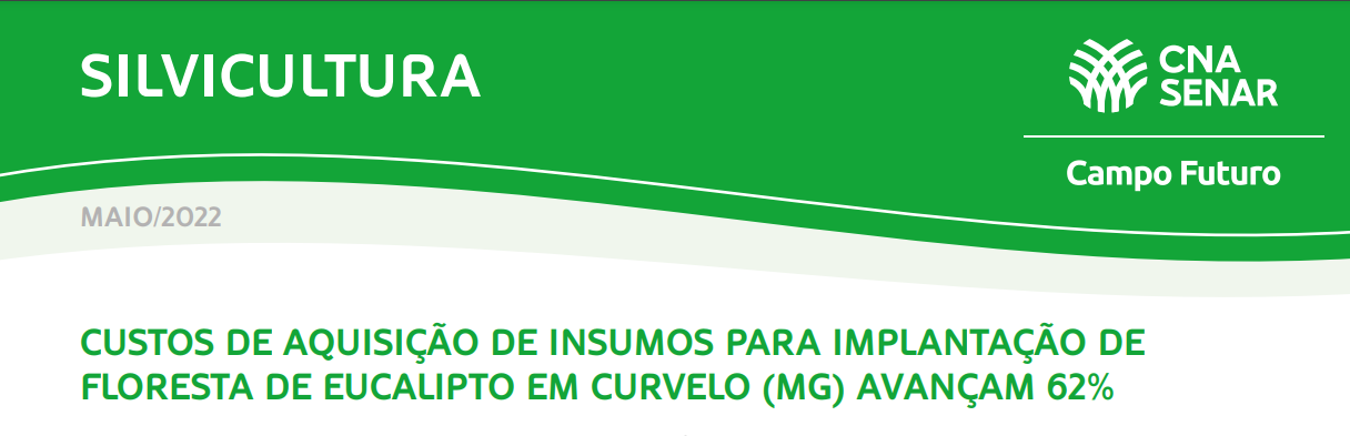 Custos de aquisição de insumos para implementação de floresta de eucalipto de Curvelo (MG) avançam 62%