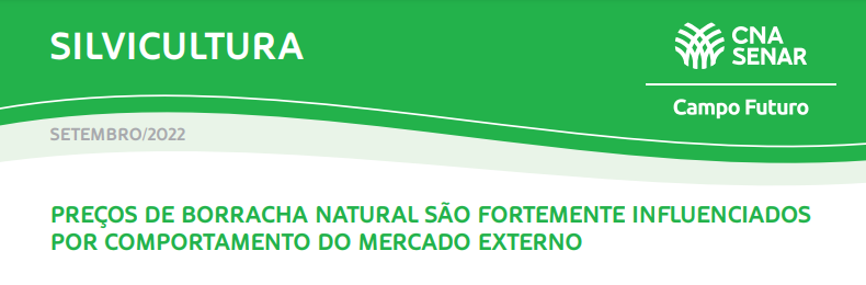 Silvicultura: Disparadas no preço de importação de borracha natural que ocorreram em 2021 perdeu força em 2022.
