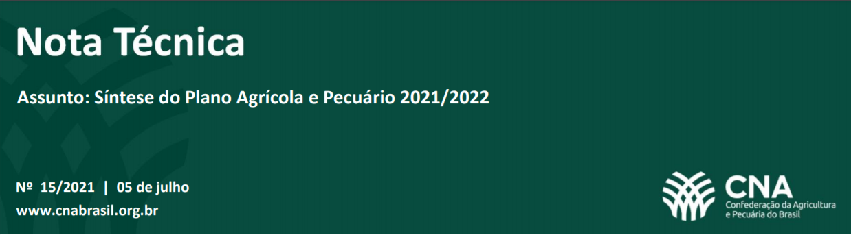 Síntese do Plano Agrícola e Pecuário 2021/2022